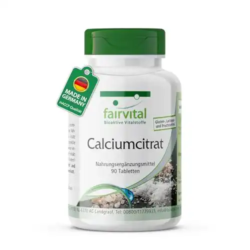 Calciumcitrat Tabletten 300mg von Fairvital, vegan und hochdosiert
