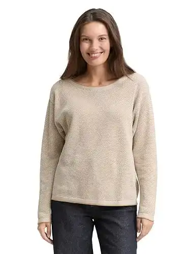 TOM TAILOR Damen Strickpullover aus Bio-Baumwolle