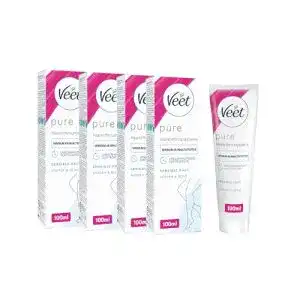 Veet Enthaarungscreme Silk & Fresh sensitiv 4er Pack für glatte Beine