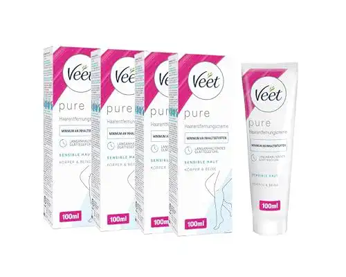 Veet Enthaarungscreme Silk & Fresh sensitiv 4er Pack für glatte Beine