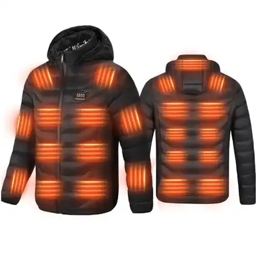 Beheizbare Jacke für Herren und Damen mit 23 Heizelementen