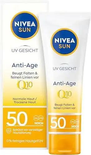 Gesichts-Sonnencreme Nivea Sun UV Gesicht Q10 mit LSF 50