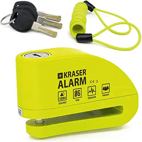 Motorrad Alarmanlage Kraser KR6Y Bremsscheibenschloss