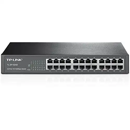 24-Port Switch TP-Link TL-SF1024D für Desktop und Rackmount