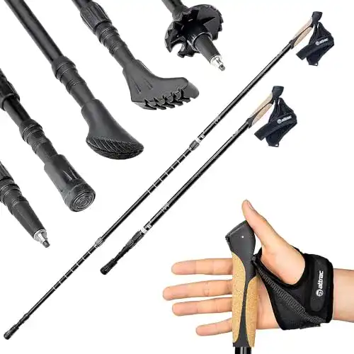 Nordic Walking Stöcke Attrac Wanderstöcke Click & Go im Vergleich