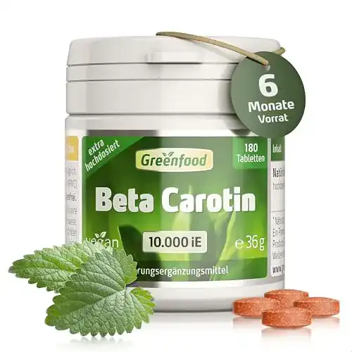 Beta-Carotin Greenfood Kapseln mit 10000 iE
