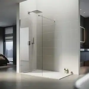 Glas-Duschwand 120 x 200 cm für Walk In Duschen aus 8 mm ESG-Glas
