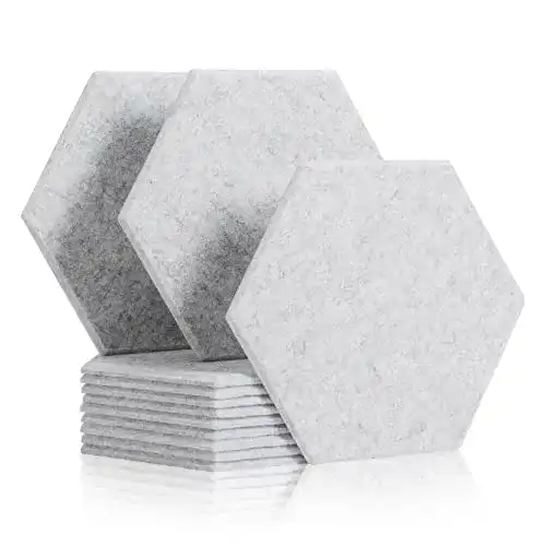 Akustikplatten Rdutuok 12 Stück Hexagon 30x26x1 cm