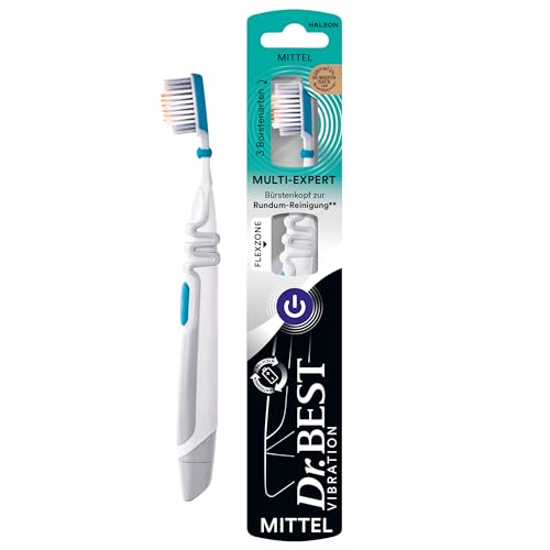 Reisezahnbürste Dr. Best Vibration Multi Expert Zahnbürste, Mittel