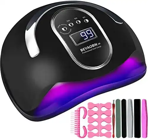 Nageltrockner Beyaobn 168W UV LED Nagellampe für Zuhause