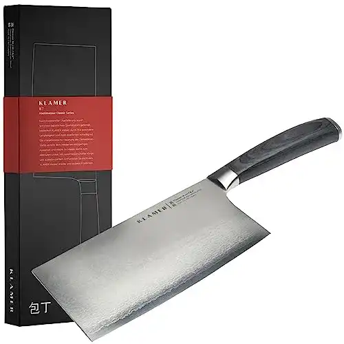 Hackmesser Klamer Damast 16 cm aus japanischem Stahl