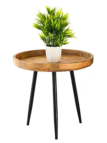 Beistelltisch Elyflair 2er Set aus Massivholz für jeden Raum