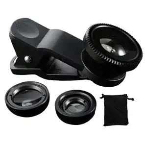Fisheye-Objektiv für Smartphones 3-in-1 mit Weitwinkel und Makro