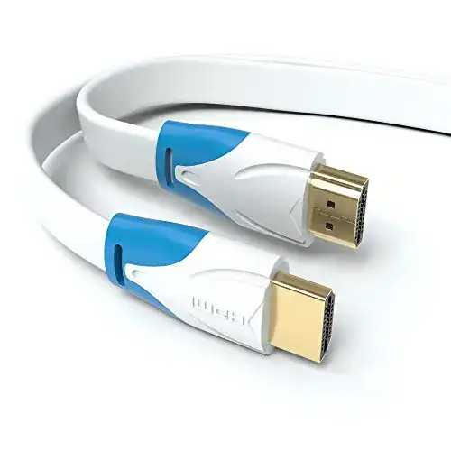 HDMI-Kabel 20m Flach Weiß für 4K und Full HD – JAMEGA