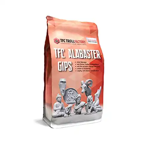 Modelliergips Tfc Troll Factory Alabaster Gips, naturweiß 1kg