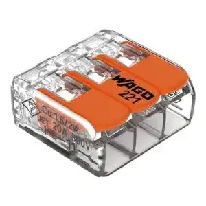 Wago Verbindungsklemmen 221-413 für 3 Leiter bis 4 mm², 50 Stück
