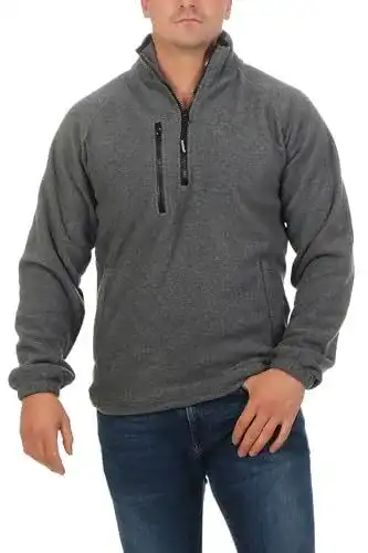 Fleecepullover für Herren in Anthrazit von Mivaro, Größe XL
