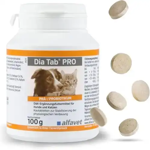 Probiotika für Hunde und Katzen – Alfavet Dia Tab PRO, Diät-Ergänzungsfuttermittel