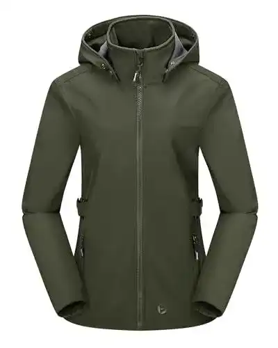 Jagdjacke Damen Softshelljacke von Outdoor Ventures, gefüttert und wasserdicht