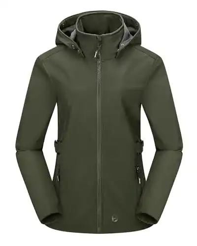 Jagdjacke Damen Softshelljacke von Outdoor Ventures, gefüttert und wasserdicht