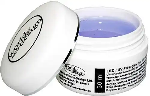 UV-Gel World of Nails Design LED/UV-Fiberglas Gel klar dickviskose