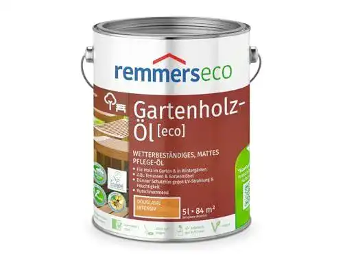 Douglasien-Öl Remmers Gartenholz-Öl [eco] für Terrassen und Gartenmöbel, 5 Liter