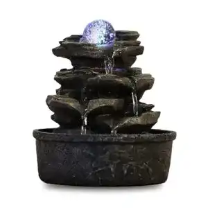 Zimmerbrunnen Zen Light von Zen’Light mit LED-Beleuchtung und Wasserfall