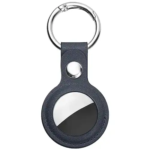 Ainiv AirTag Schutzhülle aus Leder mit Schlüsselanhänger