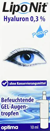 Hyaluron-Augentropfen Liponit Gel mit Pumpdosiersystem 10 ml
