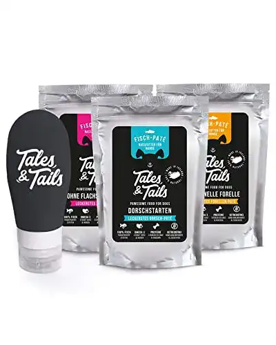 Futtertube für Hunde von Tales & Tails – 3x100g Fisch-Nassfutter