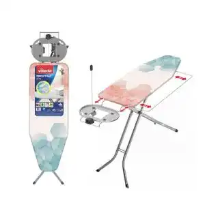 Vileda Bügelbrett Perfect 2 in 1 Plus – Mittlere Größe 122 x 44 cm