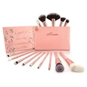 Luvia Makeup Pinsel Set mit Kosmetiktasche – 14 vegane Kosmetikpinsel