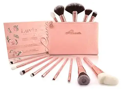 Luvia Makeup Pinsel Set mit Kosmetiktasche – 14 vegane Kosmetikpinsel