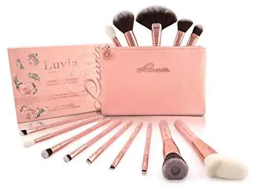 Luvia Makeup Pinsel Set mit Kosmetiktasche – 14 vegane Kosmetikpinsel