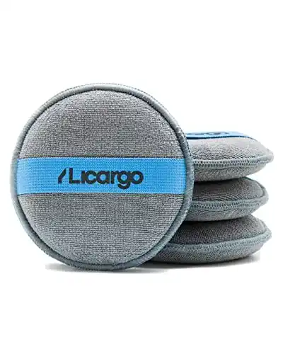 Polierschwamm Licargo 4x Applikator Pads aus Mikrofaser