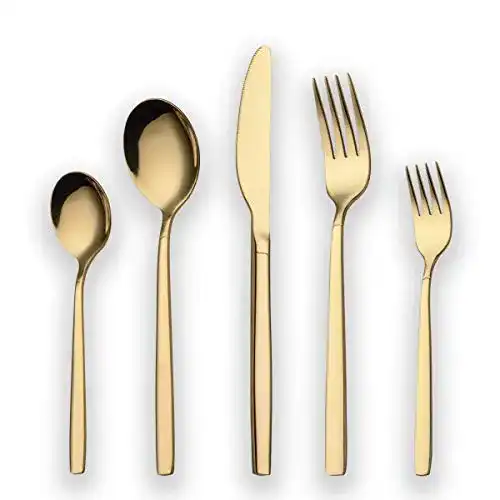 Berglander 30-teiliges goldenes Besteckset aus titanbeschichtetem Edelstahl