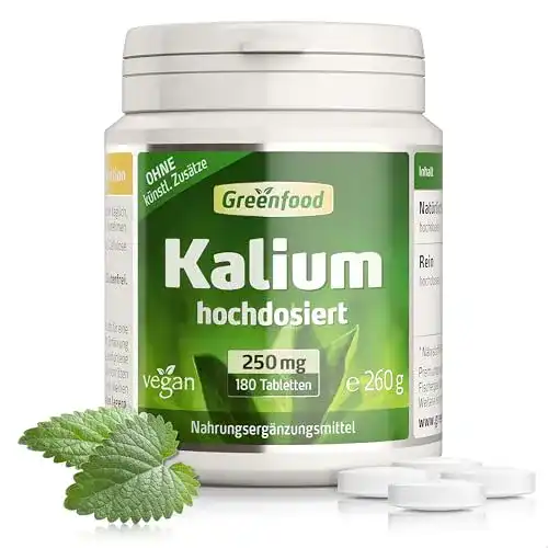 Kaliumcitrat 250 mg, 180 Tabletten, vegan von Greenfood