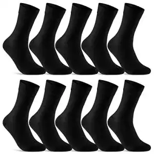 Herrensocken schwarz – 10 Paar Business Socken aus Baumwolle