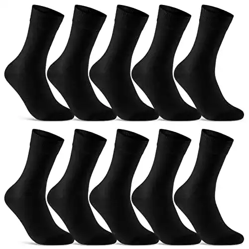 Herrensocken schwarz – 10 Paar Business Socken aus Baumwolle