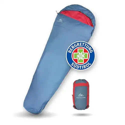 Sommerschlafsack Nordkamm Blue mit Reißverschluss links