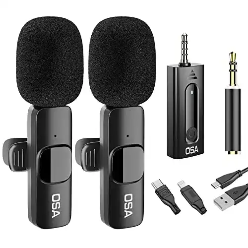 Kabelloses Ansteckmikrofon OSA Lavalier für iPhone, Android und Kamera