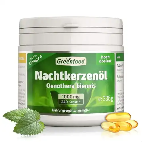 Nachtkerzenöl Kapseln von Greenfood für natürliche Gesundheit
