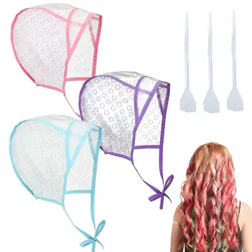 Strähnchenhaube Bewudy – Einstellbare Highlight-Kappen im 3er Set