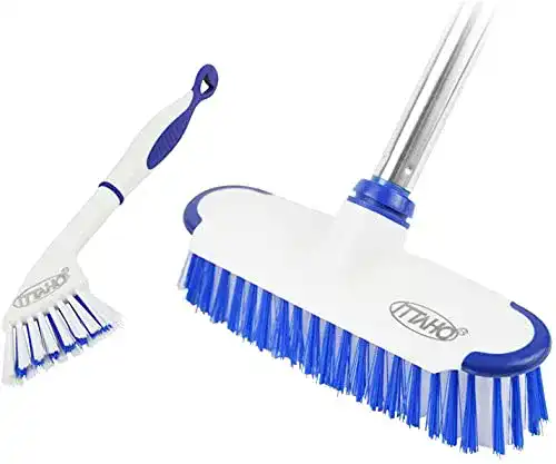 Poolbürste Ittaho mit verstellbarem Stiel und 25 cm Bürstenkopf