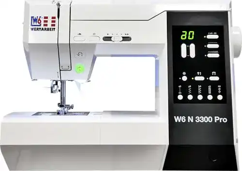 W6 Nähmaschine N 3300 Pro mit 120 Nähprogrammen und verstellbarem Nähanpressdruck