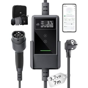 Ladekabel Typ 2 Schuko 3,7 kW 7 m, 6-16 A für Elektrofahrzeuge