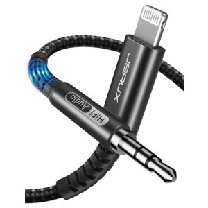 Jsaux Lightning-zu-3,5-mm-Audiokabel 6FT für Apple Geräte