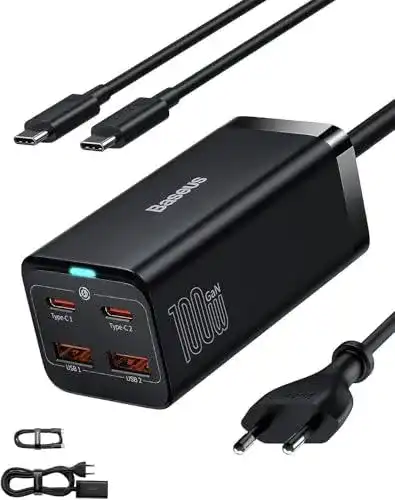 USB-C Ladegerät Baseus 100W mit 4 Ports für schnelles Laden