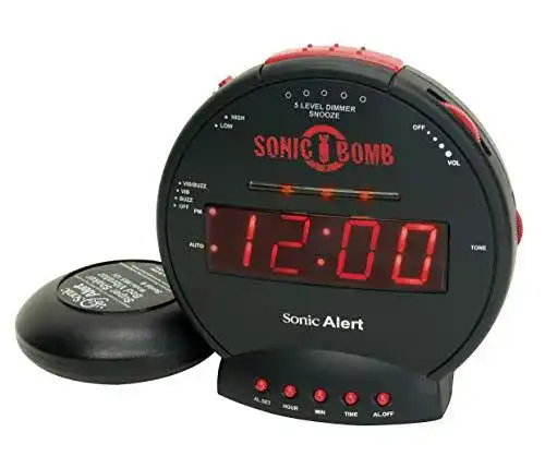Vibrationswecker Geemarc Sonic Bomb – Wecker mit starkem Alarm und Vibration