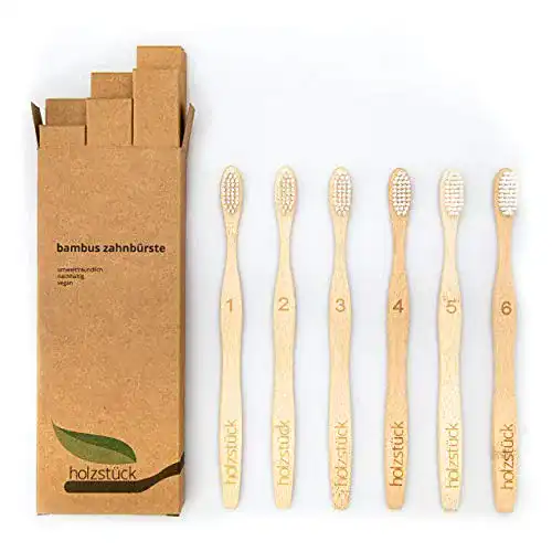 Bambus Zahnbürste 6er Set – Nachhaltig und biologisch abbaubar